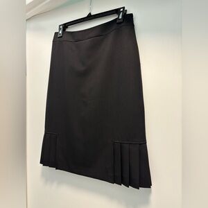 Tahari Black Pencil Skirt with Pleats